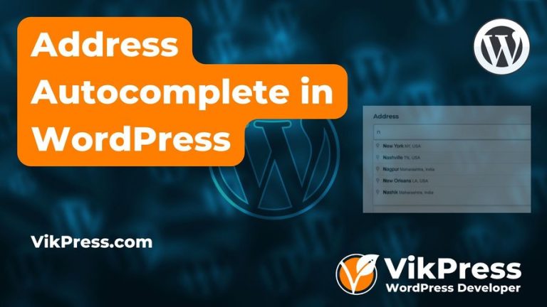 How to add Address Autocomplete in WordPress